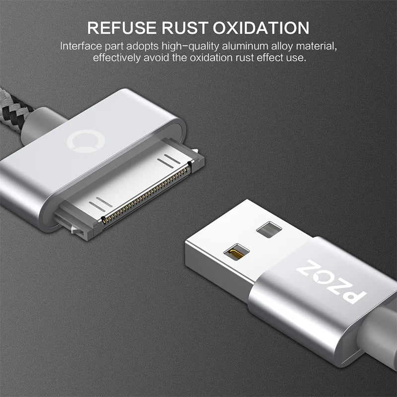 PZOZ USB Cable Charge Fast Charging for iphone 4 s 4s 3GS 3G iPad 1 2 3 4 iPod classic Nano itouch 30 Pin Charger cable adapter