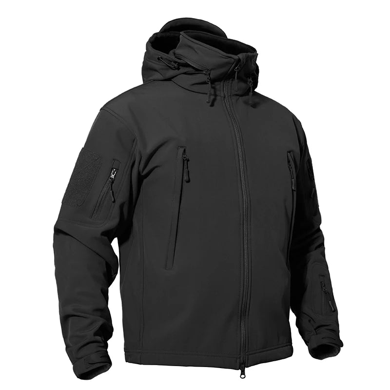 TACVASEN Winter Softshell Jacket Mens Windproof Fleece Lined Jacket Coat Waterproof Work Jacket Coats Outdoor Hiking Windbreaker