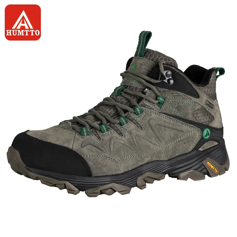 HUMTTO Hiking Shoes Men Winter Outdoor Sports Climbing Shoes Non - slip Warm Lace-up Trekking high-top Sneakers Big Size
