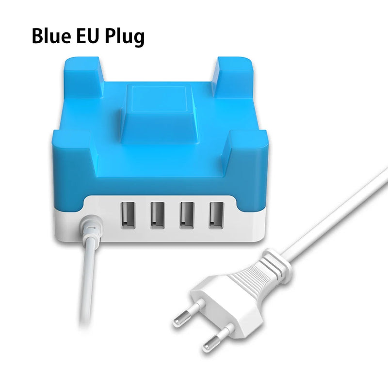 ORICO 4 USB Ports Desktop Charger 20W 2.4A Max Adapter with Phone Tablet Holder Charging for iPhone Samsung Xiaomi Huawei Htc