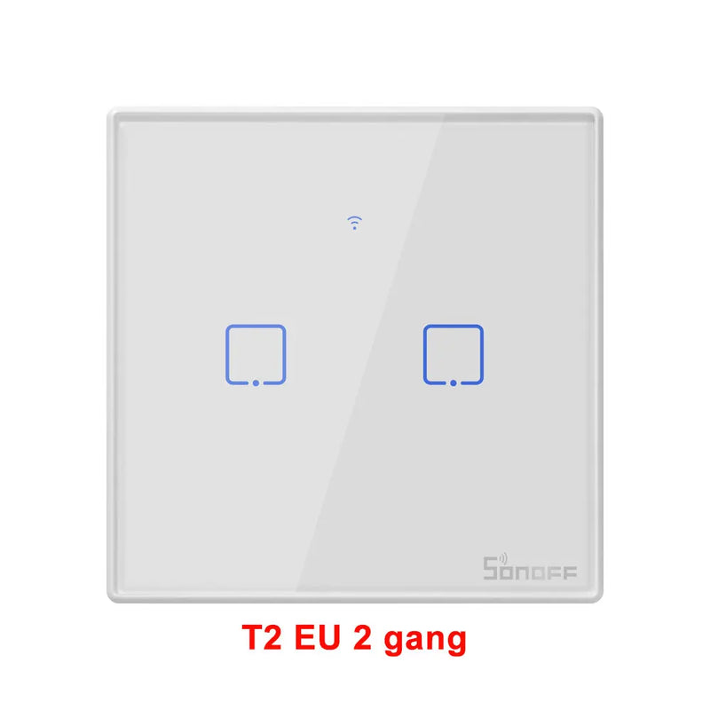 SONOFF T2EU 433Mhz RF WiFi Touch Wall Switch Time Schedule Smart Scene via eWeLink Remote Voice Control with Alexa Google Home
