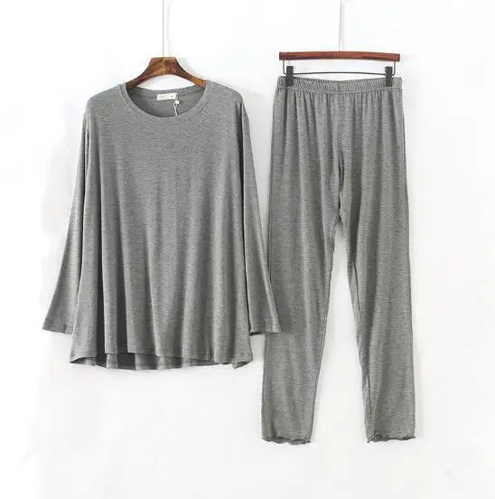 Loose modal cotton home clothes long sleeve autumn winter pajamas women large size ladies sleepwear pijama set lounge pyjama