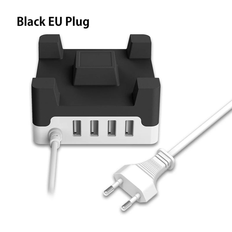 ORICO 4 USB Ports Desktop Charger 20W 2.4A Max Adapter with Phone Tablet Holder Charging for iPhone Samsung Xiaomi Huawei Htc