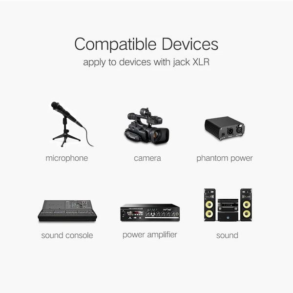 ខ្សែ XLR Ugreen សម្រាប់មីក្រូហ្វូន Karaoke Sound Cannon Cable Plug XLR Extension Microphone Cable for Audio Mixer Amplifiers XLR Cord