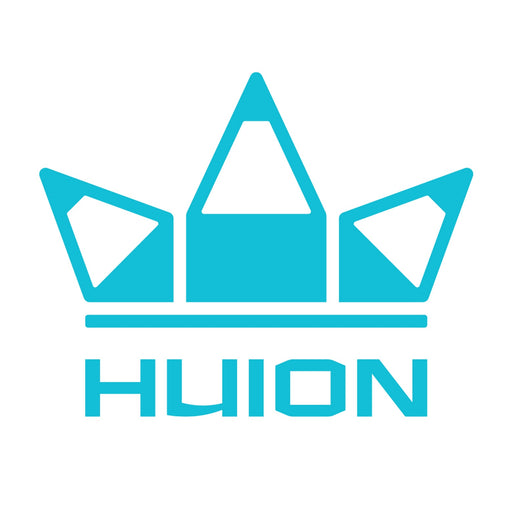 Blue Huion logo on a white background