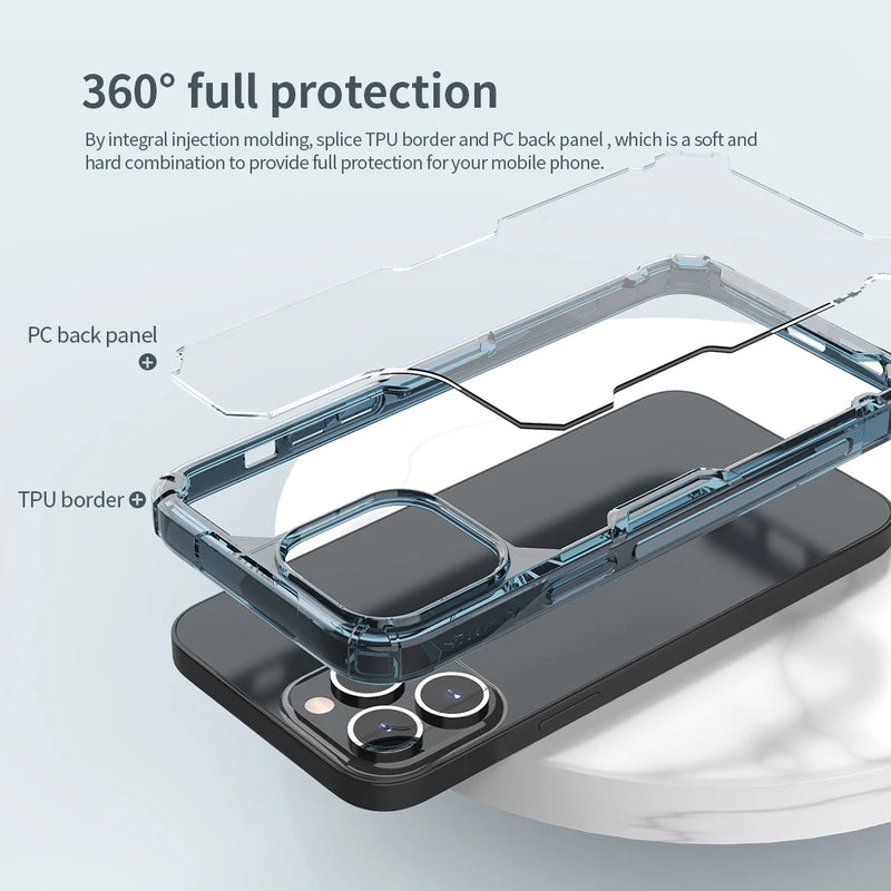 For iphone 16 Pro Max Case NILLKIN Nature TPU Case for iPhone 15 Pro Max Transparent Clear Soft Silicone Cover For iphone 14 Pro
