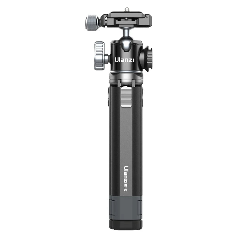 ជើងកាមេរ៉ា Ulanzi MT-24 Vlog Lite Metal Mini Tripod ពង្រីក Vlog Selfie Stick Tripod ជាមួយ Cold Shoe សម្រាប់មីក្រូហ្វូន LED Light DSLR SLR Camera