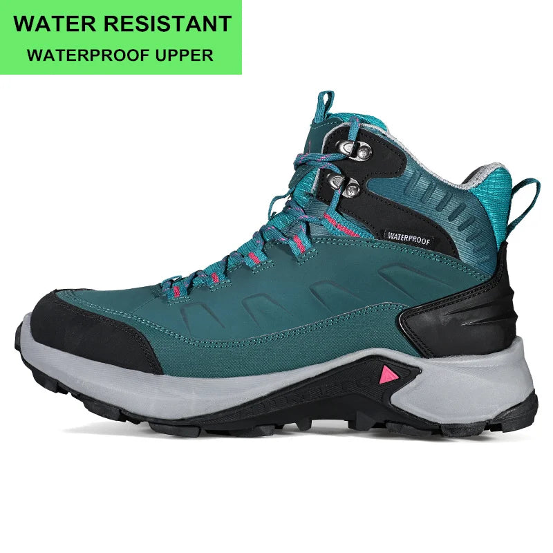 HUMTTO Woman Hiking Shoes Outdoor Mountain Camping Waterproof Sneakers for Women Leather Sport Hunting Climbing Trekking Boots