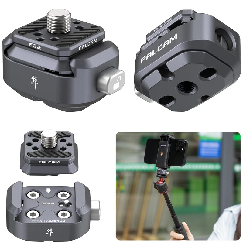 ប្រព័ន្ធ បញ្ចេញ រហ័ស Ulanzi FALCAM F22 ជាមួយ វីស 1/4 ទៅ កាន់ មូលដ្ឋាន F22 ម៉ោន NATO ម៉ោន ទ្រុង កាមេរ៉ា DSLR កុងតាក់ រហ័ស សម្រាប់ ជើង កាមេរ៉ា
