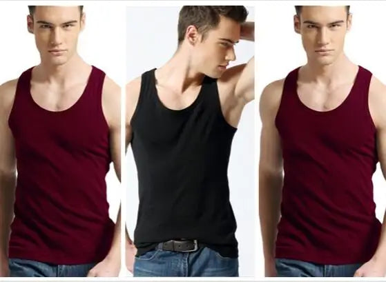 2026 New Men White Cotton Tank Top, Fitness Sexy Sleeveless Sport T-Shirt,Elegant Man Bottoming Tees Streetwear White Tanks Vest