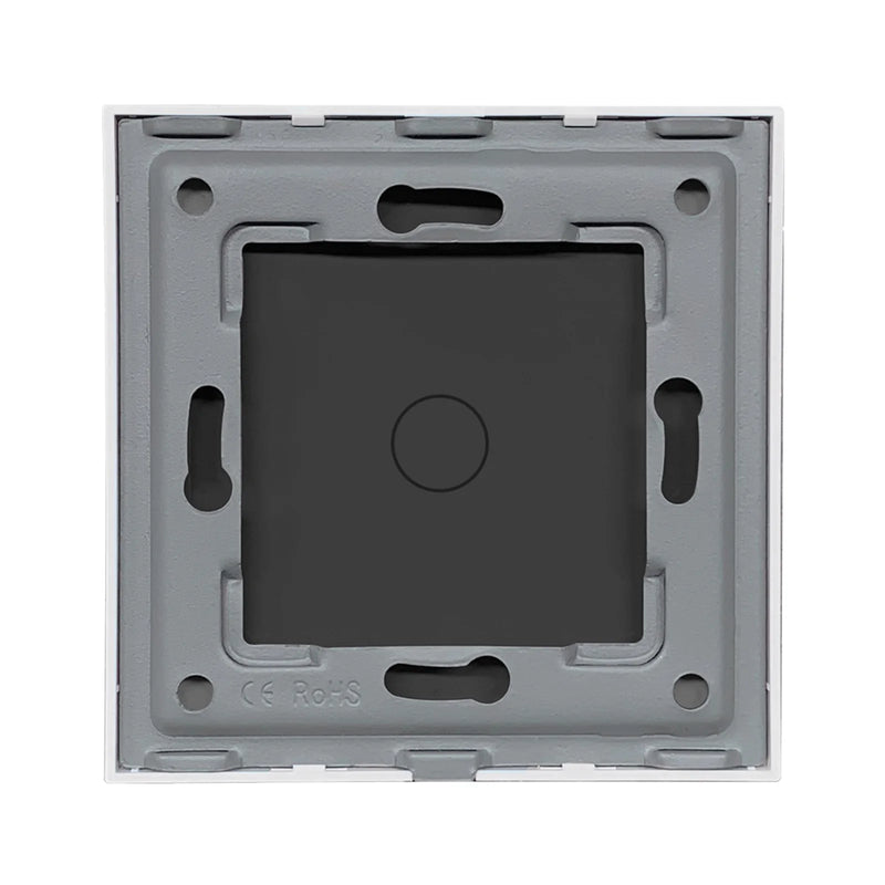 BSEED Single Wall Touch Switch Panel 1/2/3Gang For Light Switch Crystal Glass DIY Parts EU Standard 86*86mm Metal Base Included