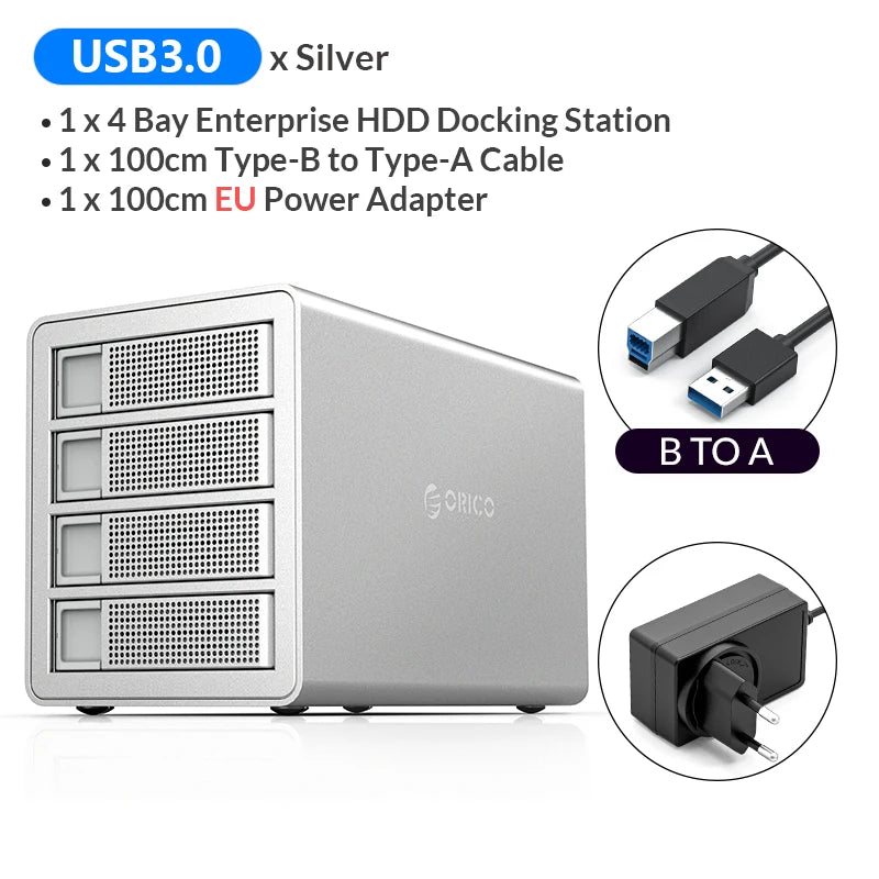 ORICO 35 Series 5 Bay HDD Docking Station With Dual Chip 150W Built-in Power Hard Drive Case for Altcoins Mining