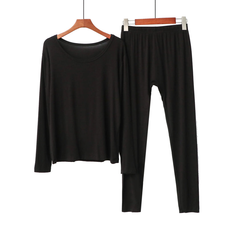 XL-6XL Modal Comfortable Women's Pajamas Set Spring Autumn Home Clothes Plus Size Sleepwear Female Suit New Pijamas De Mujer