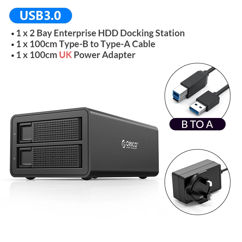 ORICO 35 Series 5 Bay HDD Docking Station With Dual Chip 150W Built-in Power Hard Drive Case for Altcoins Mining