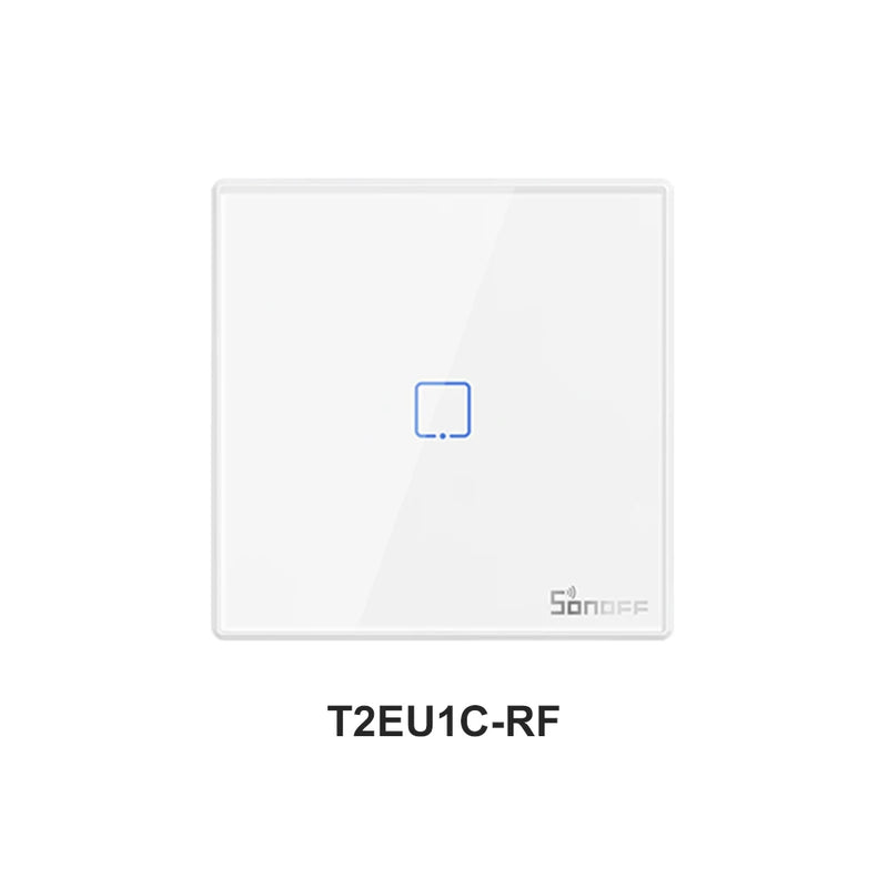 SONOFF T2EU-RF Wall Panel Sticky 433MHz RF Remote Wireless 1-3 Gang Two-Way Control with 4CHPROR3 RFR2 TX Wall Switches