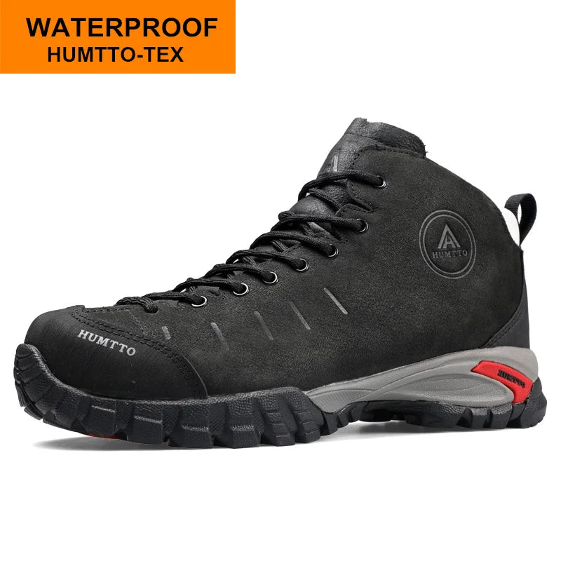 HUMTTO Woman Hiking Shoes Outdoor Mountain Camping Waterproof Sneakers for Women Leather Sport Hunting Climbing Trekking Boots