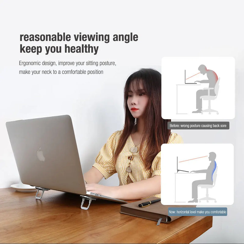 NILLKIN 1 Pair Universal Laptop Stand Portable Notebook Stand Adjustable Tablet Stand Multi-Angle Laptop Holder Heat Release