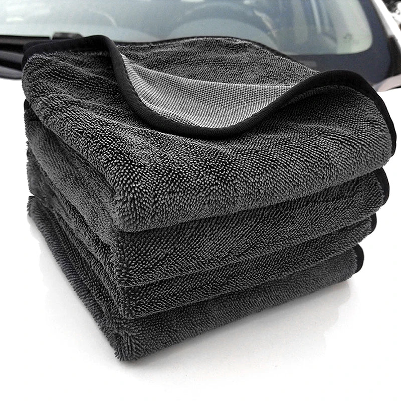 SEAMETAL 1/3/5PCS Microfiber Twist Car Wash Towel 600GSM Professional Car Cleaning Drying Cloth Towels for Car Wash Accessories