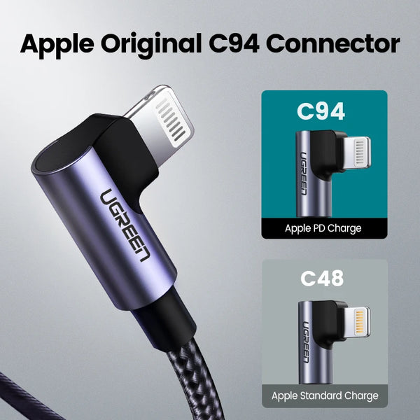 UGREEN MFi USB C to Lightning Cable for iPhone 14 13 12 Pro Max PD 20W Fast Charging USB Data Cable for iPhone for iPad
