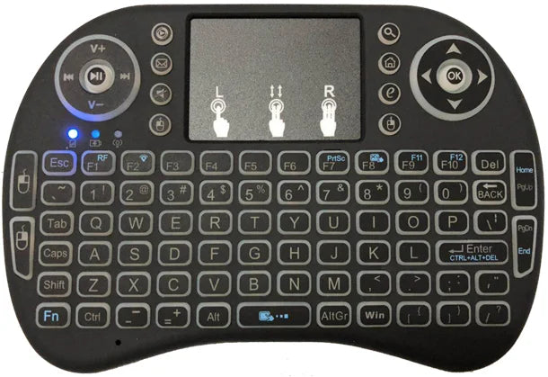 Air Mouse 92 Key Mini Portable 2.4GHz QWERTY Keyboard Mouse Touchpad Remote Game Controller Wireless Keyboards AAA battery