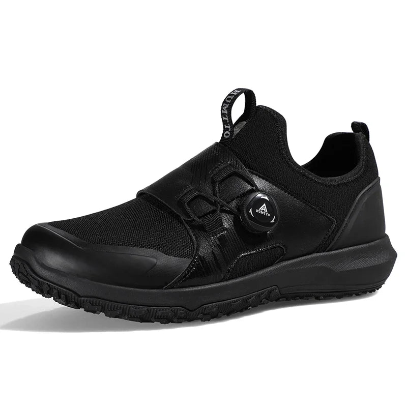 HUMTTO Waterproof Hiking Shoes for Men Breathable Leather Mountain Trekking Sport Shoes Outdoor Climbing Walking Mens Sneakers