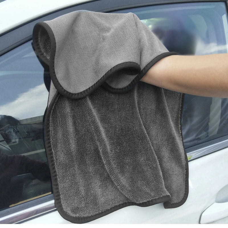 SEAMETAL 1/3/5PCS Microfiber Twist Car Wash Towel 600GSM Professional Car Cleaning Drying Cloth Towels for Car Wash Accessories