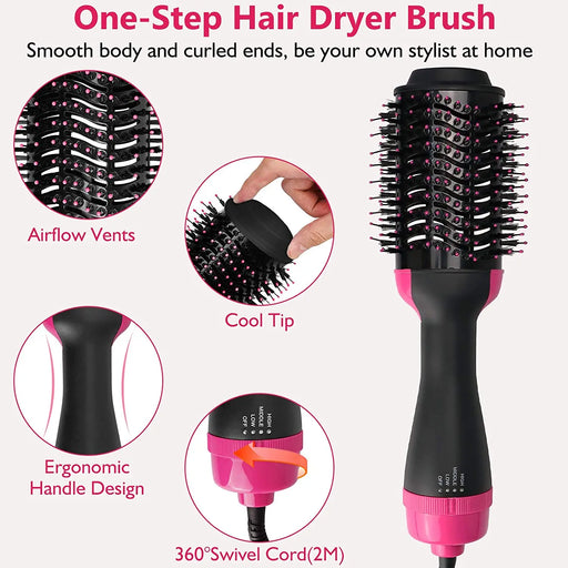 One Step Hair Dryer Brush Negative Ionic Blow Dryer Comb Hot Cold Hair Styler Hair Dryer Hair Blower Salon Dryers Dryer Blower