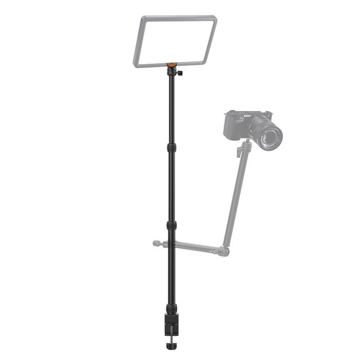 ULANZI LS11 Desk Mount Stand ith Flexible Auxiliary Holding Arm Overhead Camera Webcam Table C-Clamp Ring Light Bracket LS10