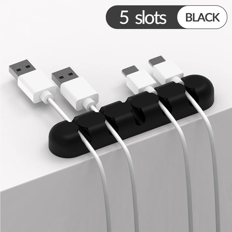 ORICO Cable Organizer Silicone USB Cable Winder Desktop Tidy Management Clips Cable Holder for Mouse Headphone Wire Organizer