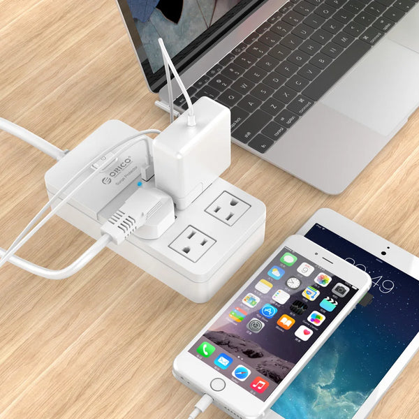 ORICO US Plug Power Strip with 4 AC Outlets 1.5M Extension Cable Electrical Socket For Home Office White Power Strips