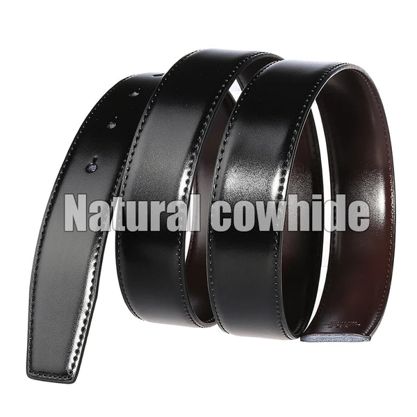 VATLTY Official Authentic New Leather Belts for Men Gold Simple Metal Buckle Natural Cowhide Men's Belt Casual Business Belt