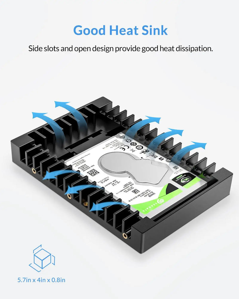 ORICO Hard Drive Caddy 2.5 to 3.5 Support SATA 3.0 To USB 3.0 6Gbps Support 7 / 9.5 /12.5mm 2.5 inch SATA HDDs and SSDs (1125SS)