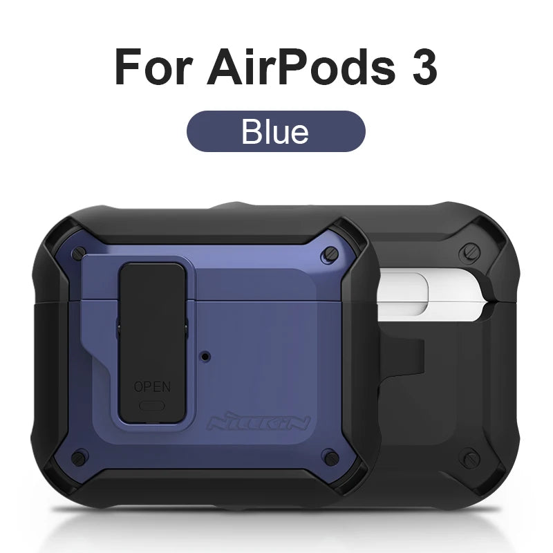NILLKIN For Airpods Pro Case Switch Cover For AirPods Case TPU PC Anti-fall Cover For AirPods 3 Wireless Earphone With Keychain
