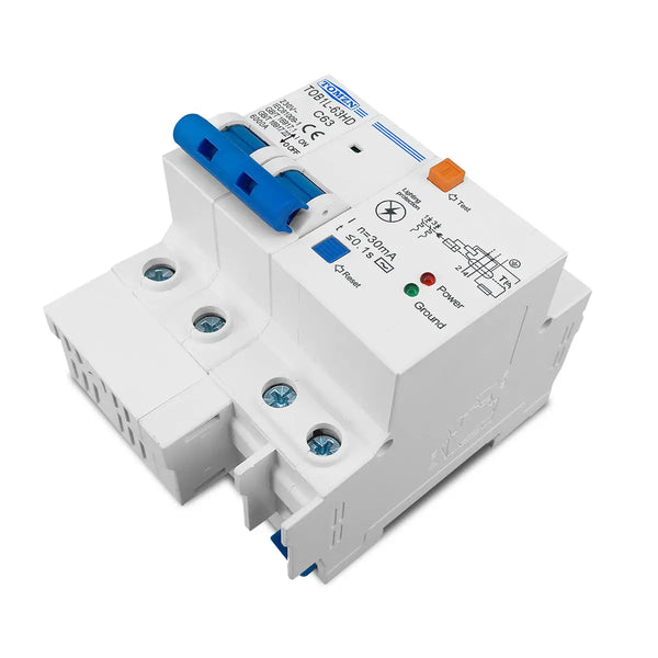 TOMZN Main Switch Residual Current Circuit Breaker With Surge Protector RCBO MCB With Lightning Protection SPD