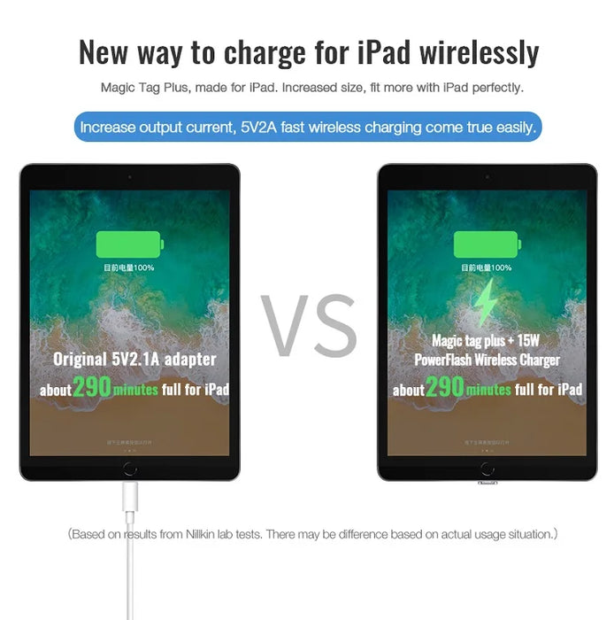 For iPad Wireless Charging Receiver, Nillkin Magic Tag S Qi Wireless Charger Receiver Chip for iPad 10.2 / 9.7 for iPad Pro 10.5