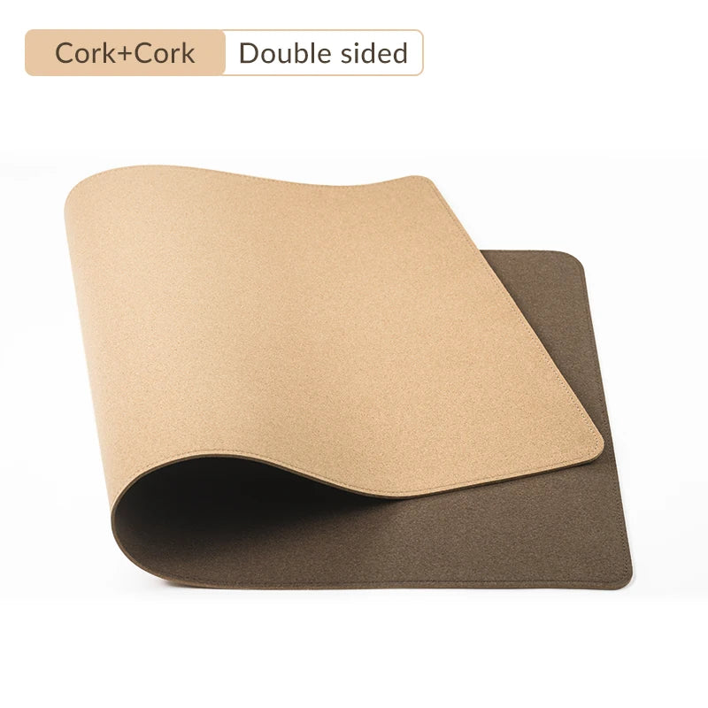 ORICO Large Computer Mouse Pads Cork Double-side Ultra Thin Gaming Mousepad Waterproof PU Leather Office Desk Pad For Home Game