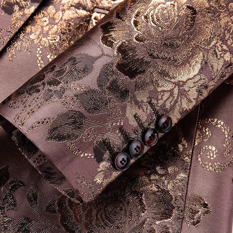 2026 New Men's Dark Brown Suit Jacket, Wedding Business Dress Coat, Slim Blazers, Costume, Asian Size, M-5XL, 6XL
