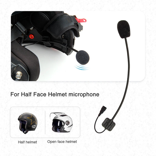 LEXIN LX-B4FM Intercom Headset&Clip Set for Full/Half Helmet with High Quality and Loud Sound Bluetooth Headphone Jack Plug