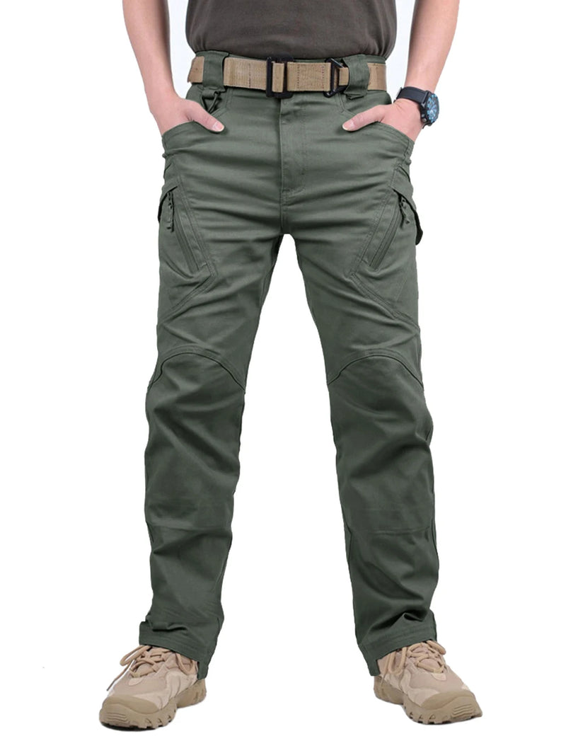 TACVASEN Mens IX9 City Work Cargo Pants Multi Pockets Ripstop Stretch Casual Trousers Outdoor Lightweight Training Hiking Pants