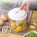 ECOCO 1000/550/200ml Meat Grinder Hand-power Food Chopper Mincer Mixer Blender to Chop Meat Fruit Vegetable Nuts Shredders
