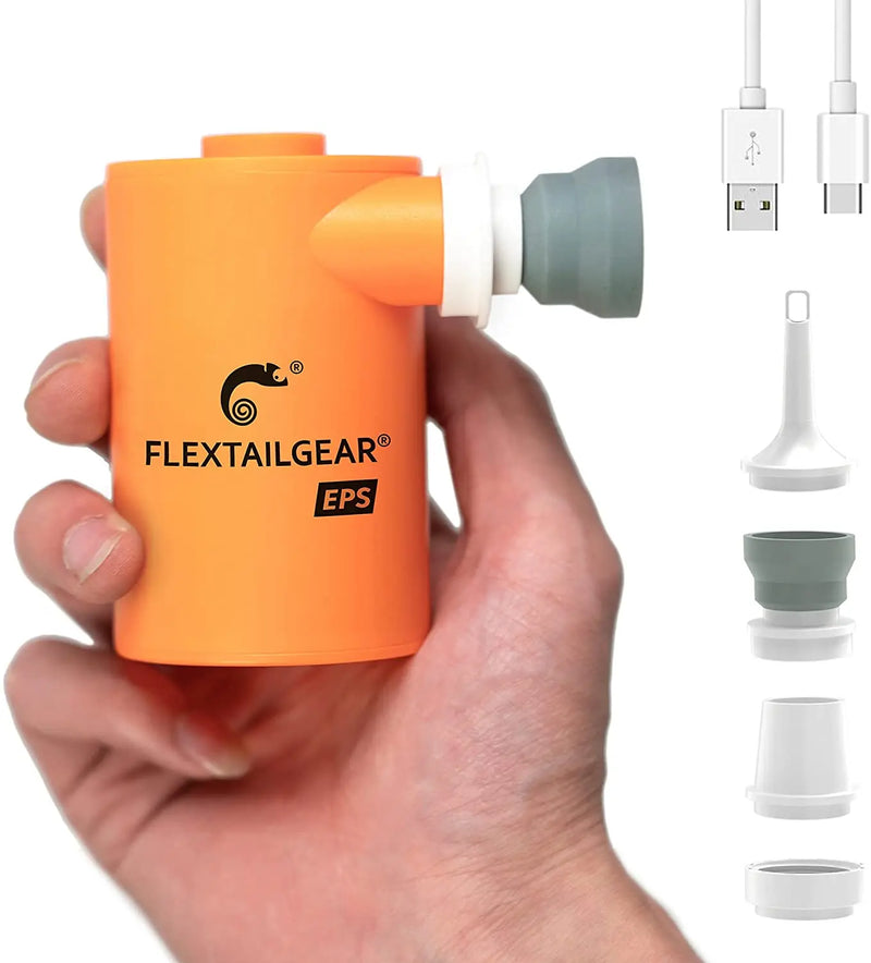 FLEXTAIL MAX PUMP EPS - Portable Air Pump Compressor Inflator Quick Inflate Deflate for Hiking/Camping/Air Mattress/Float