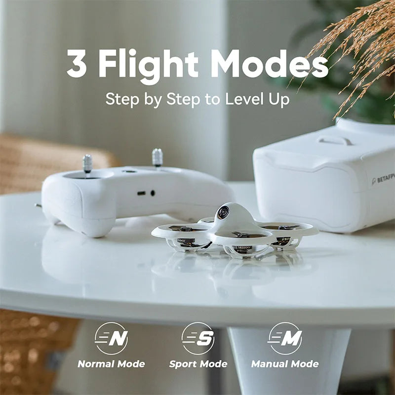 ឧបករណ៍បញ្ជូន BETAFPV Cetus Pro FPV ជាមួយម៉ូទ័រគ្មានជក់ VR02 វ៉ែនតា Literadio2 SE BT2.0 450mah 1S ថ្ម