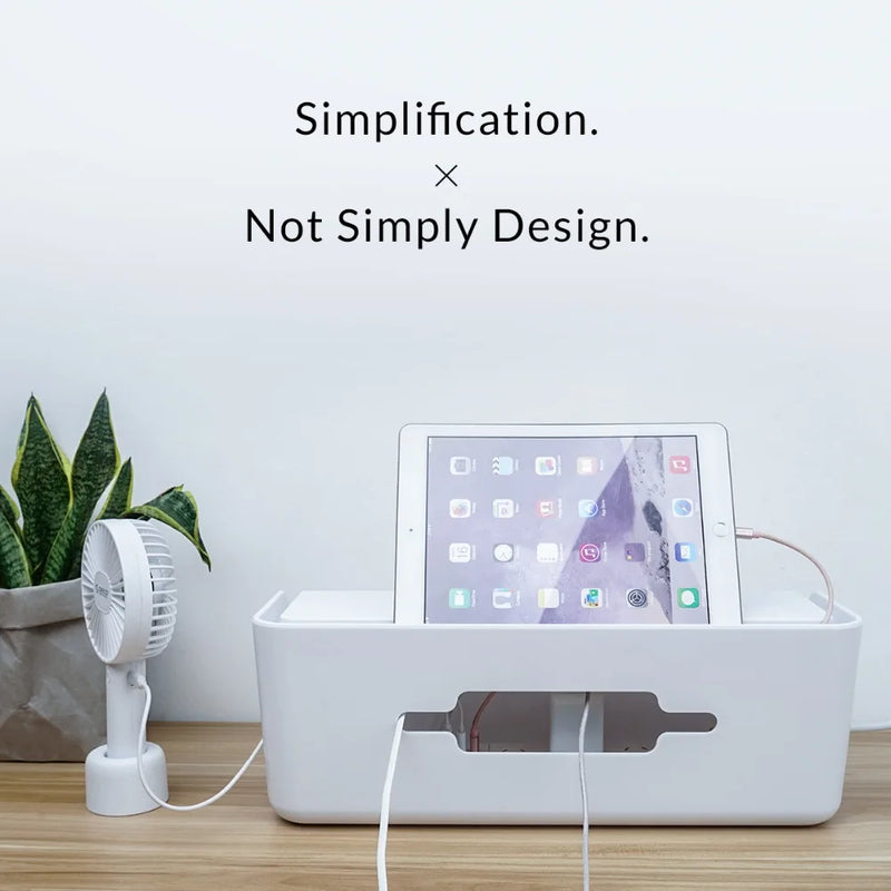ORICO Power Strip Storage Box Cable Management Winder for Sockets Mobile Phone Holder Charging Cables Organizer