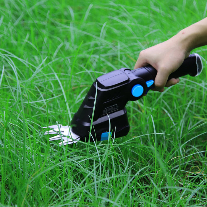 2 in 1 Electric Hedge Trimmer Cordless 3.6V USB Household Lawn Mower Rechargeable Weeding Shear Pruning Mower Garden Tools