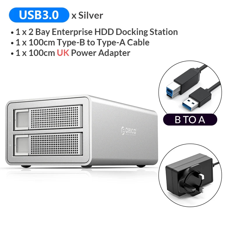 ORICO 35 Series 5 Bay HDD Docking Station With Dual Chip 150W Built-in Power Hard Drive Case for Altcoins Mining