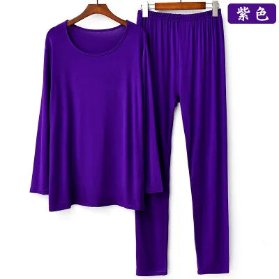 Women's Pajamas Set 2026 New Plus Size Ladies' Sleepwear Suit Modal Cotton Autumn Winter Night Wear Female Home Clothes 3XL-7XL