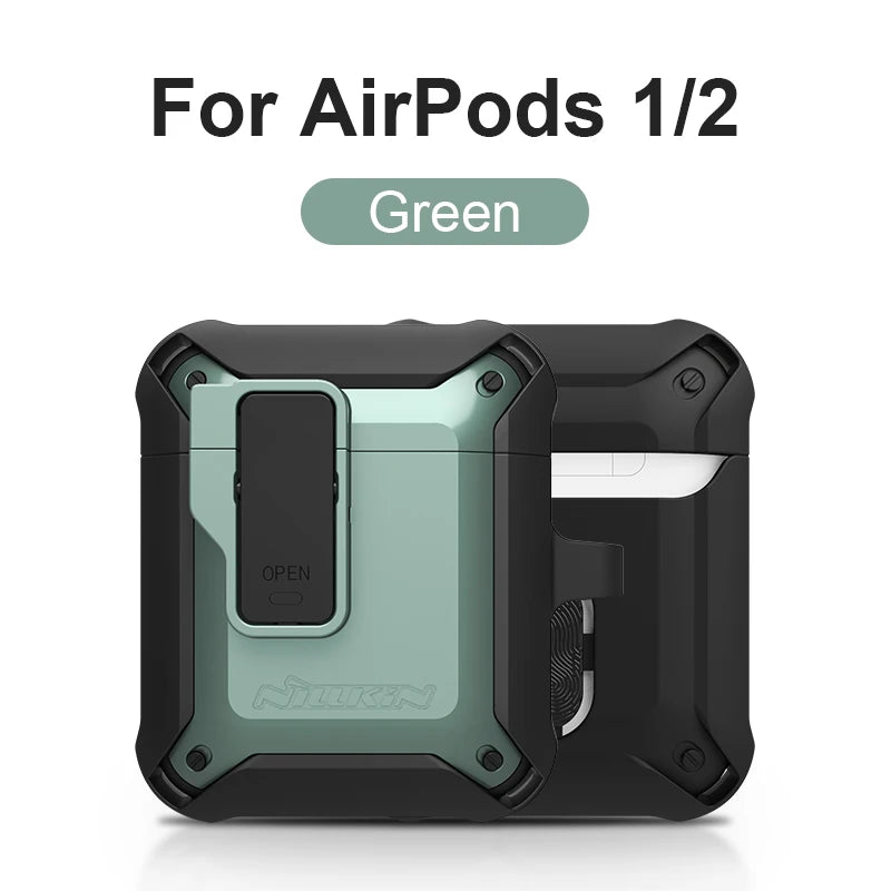 NILLKIN For Airpods Pro Case Switch Cover For AirPods Case TPU PC Anti-fall Cover For AirPods 3 Wireless Earphone With Keychain