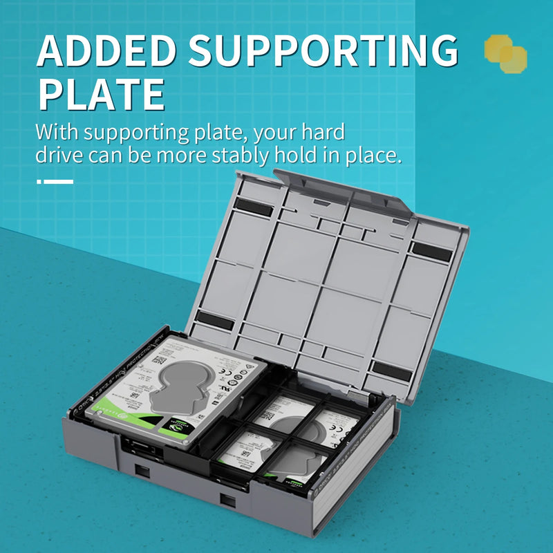 ORICO 3.5 Inch HDD ProtectIon Box 5 PCS Storage Box Multi-disk Storage for 2.5" M.2 SSD With label Design