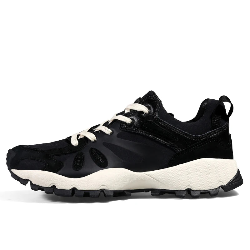 HUMTTO Outdoor Hiking Shoes Breathable Sport Climbing Camping Boots Men Leather Mens Walking Shoes Trekking Sneakers for Male