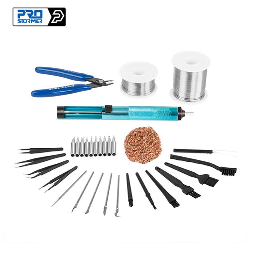 PROSTORMER Soldering Iron Tip Welding Head Rapid Cleaning Ball Welding Wire Brush Pliers Accessories